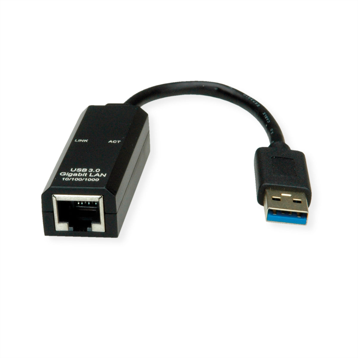 VALUE Netzwerkadapter USB-A zu RJ-45 – 1 Gbit/s, USB 3.2 Gen 1 (5 Gbit/s), stromversorgt über USB