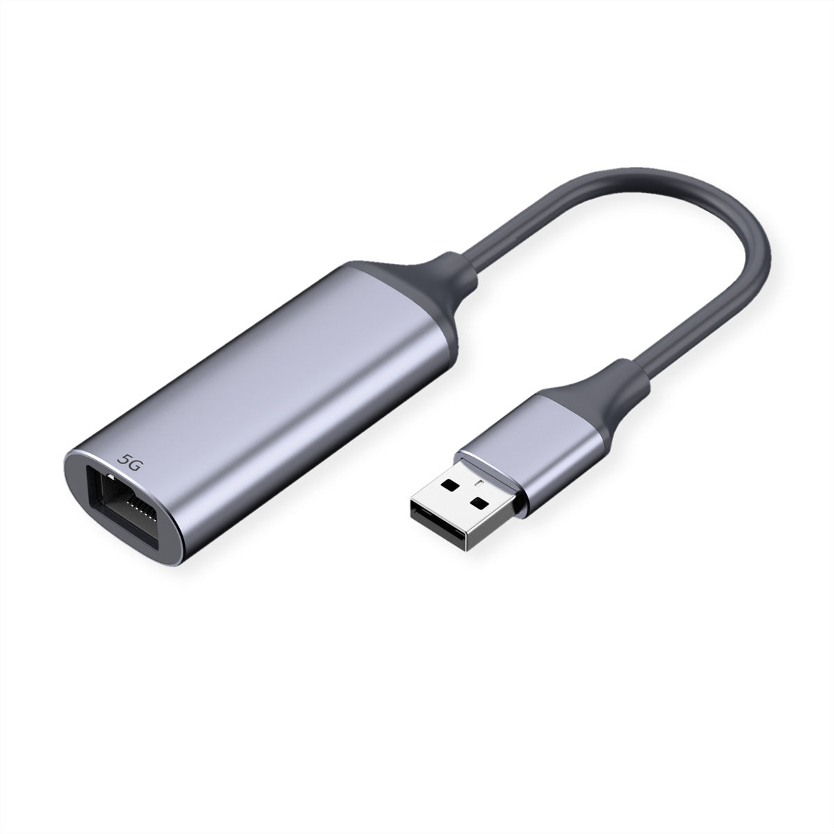 VALUE Netzwerkadapter USB-A zu RJ-45 – 5 Gbit/s, USB 3.2 Gen 1, 1 Port, 13 cm
