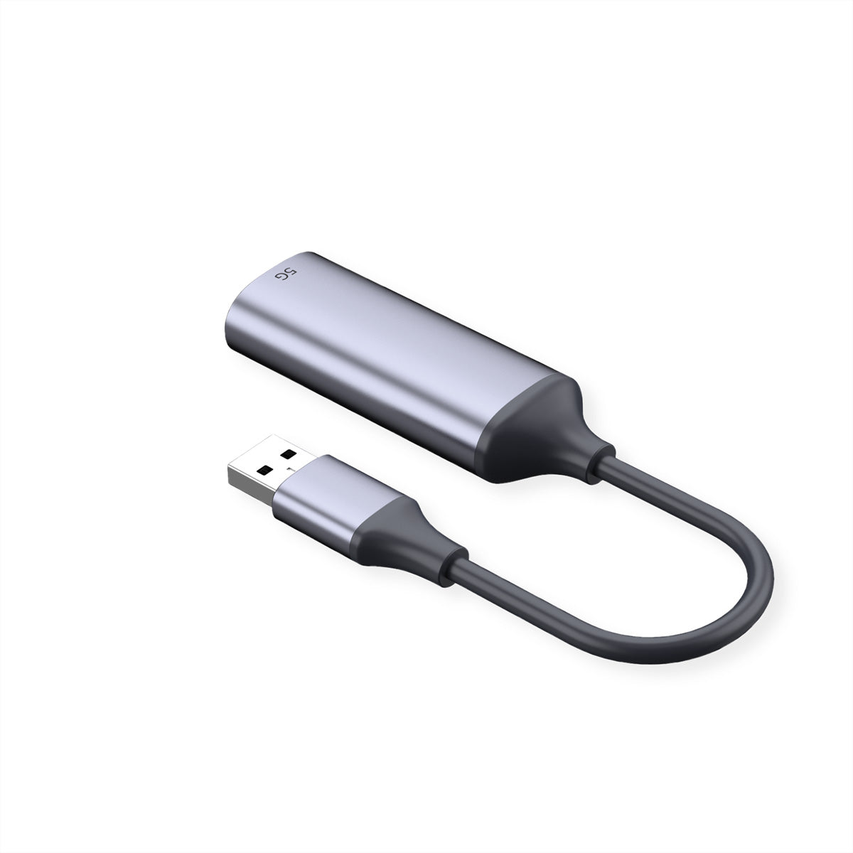 VALUE Netzwerkadapter USB-A zu RJ-45 – 5 Gbit/s, USB 3.2 Gen 1, 1 Port, 13 cm