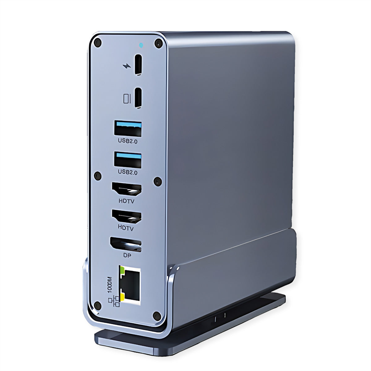 VALUE Dockingstation – USB-C, 1× DP, 2× HDMI, 5× USB-A, 100 W PD, GbE, SD/microSD, 3,5 mm Audio