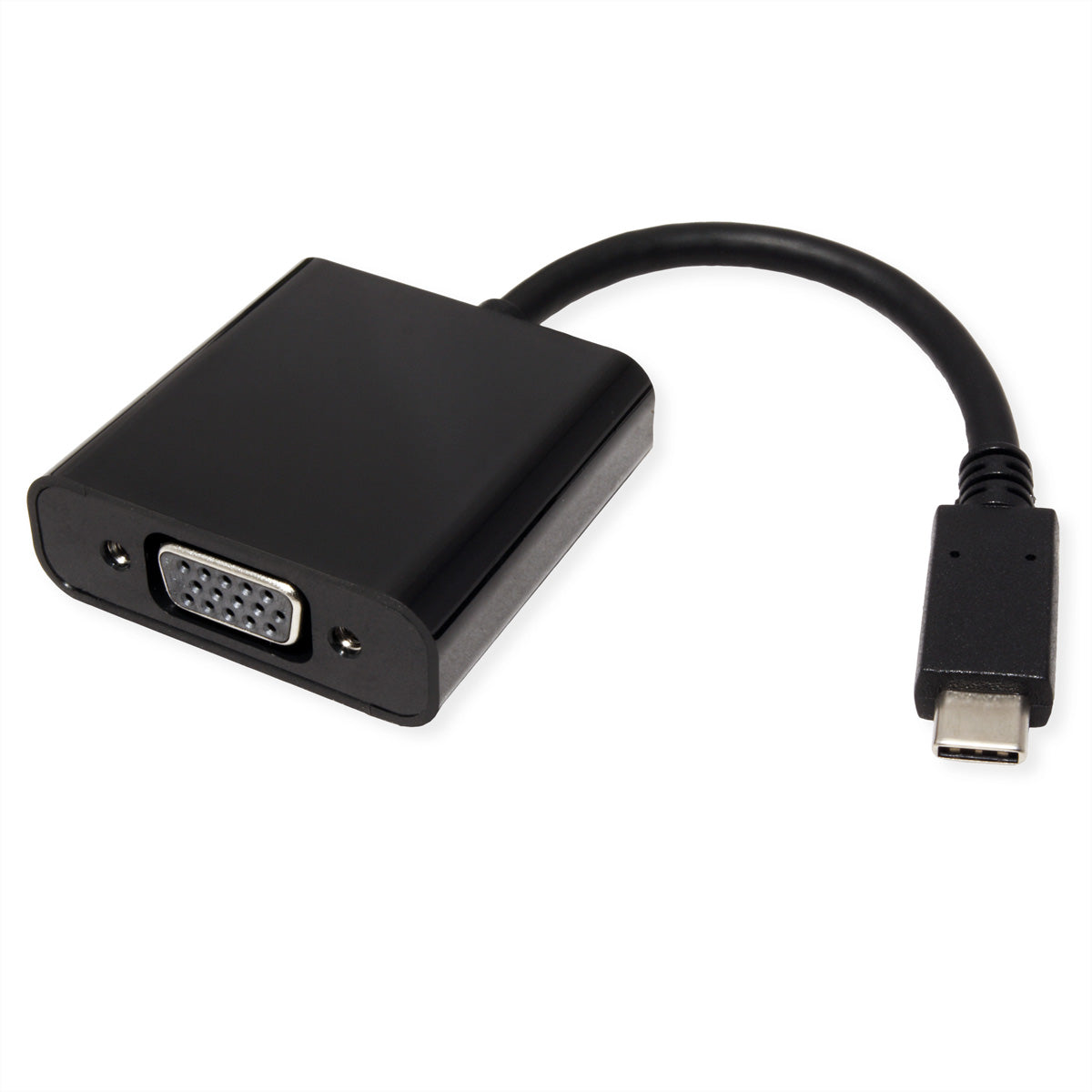 VALUE USB-C zu VGA Adapter – 1920 × 1200 @ 60 Hz, 10 cm, 3,5 mm Audio, für USB-C (DP Alt Mode)