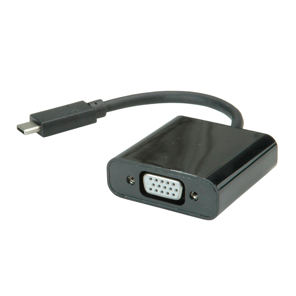 VALUE USB-C zu VGA Adapter – 1920 × 1200 @ 60 Hz, 10 cm, 3,5 mm Audio, für USB-C (DP Alt Mode)