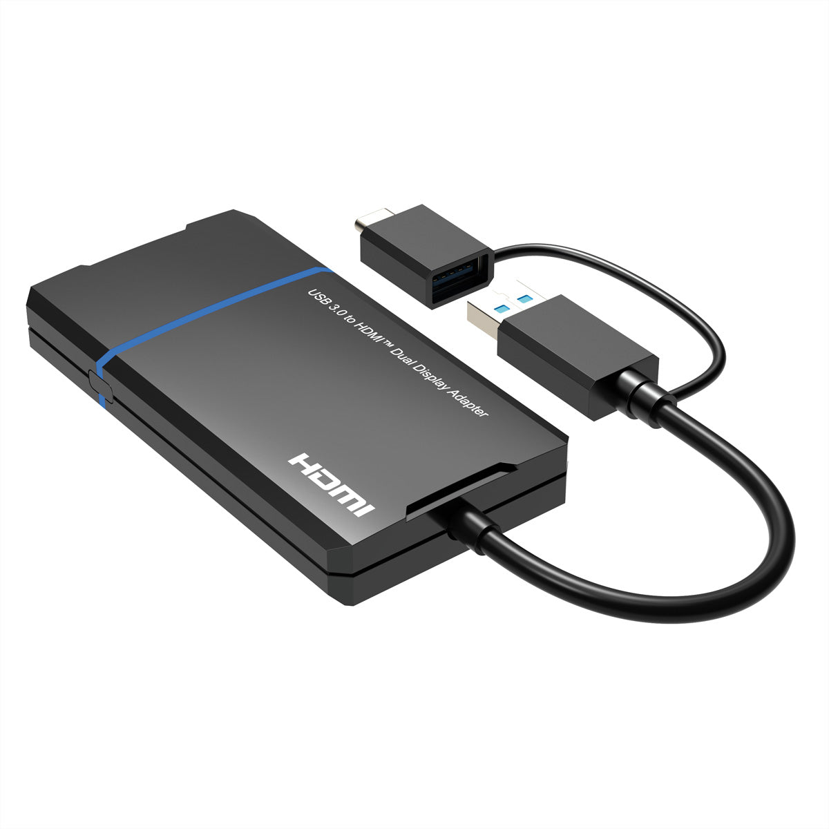 VALUE USB-A/USB-C Adapter zu 2× HDMI – 4K (3840 × 2160) @ 30 Hz + 1920 × 1080 @ 60 Hz, 0,15 m, USB 3.2 Gen 1