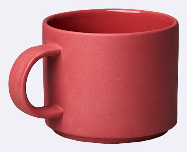 Chic-mic Good Mood Collection Tasse – 280 ml, Porzellan, Rot, spülmaschinenfest, mikrowellengeeignet