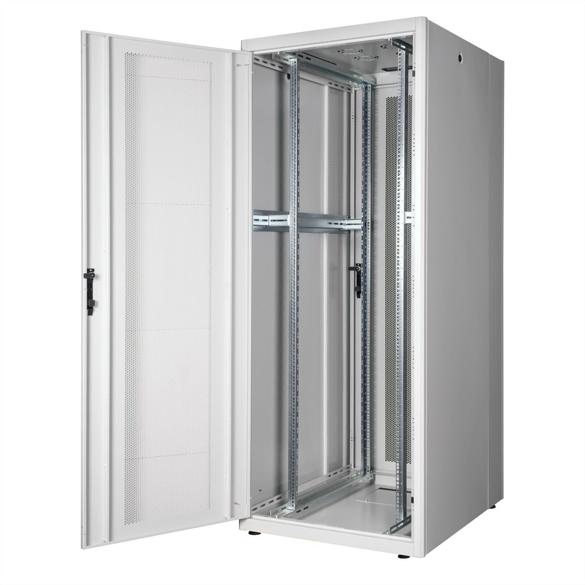 ROLINE Basic – 19" Netzwerkschrank 42U, IP20, abschliessbar, 800 × 1000 × 2010 mm, lichtgrau, Stahl