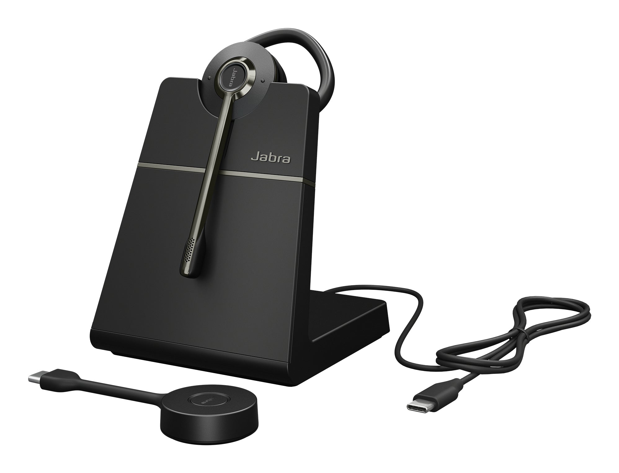 Jabra Engage 55 SE – Duo Headset (Ohrbügel) – DECT/USB‑C – Boom-Mikrofon – für UC – Schwarz – bis 9 h