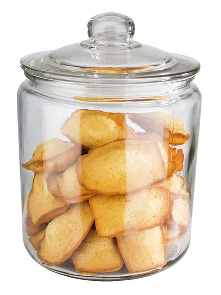APS-Germany Vorratsdose 4 l, Ø 18 × 26 cm, Glas/Polyethylen (PE), transparent