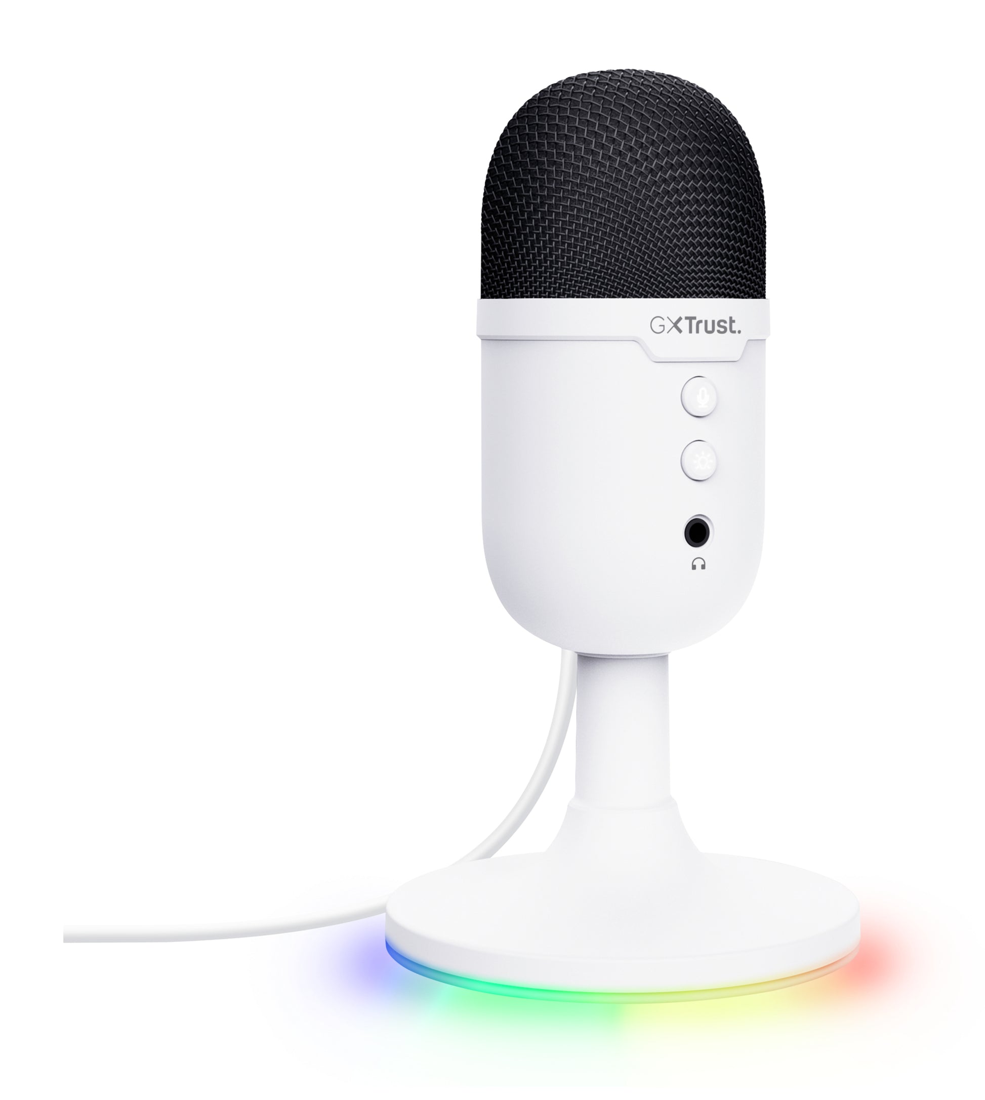 Trust GXT 234W Yunix Tischmikrofon – USB-A/3,5 mm Klinke, Niere, 16 Bit/48 kHz, für Windows/Mac