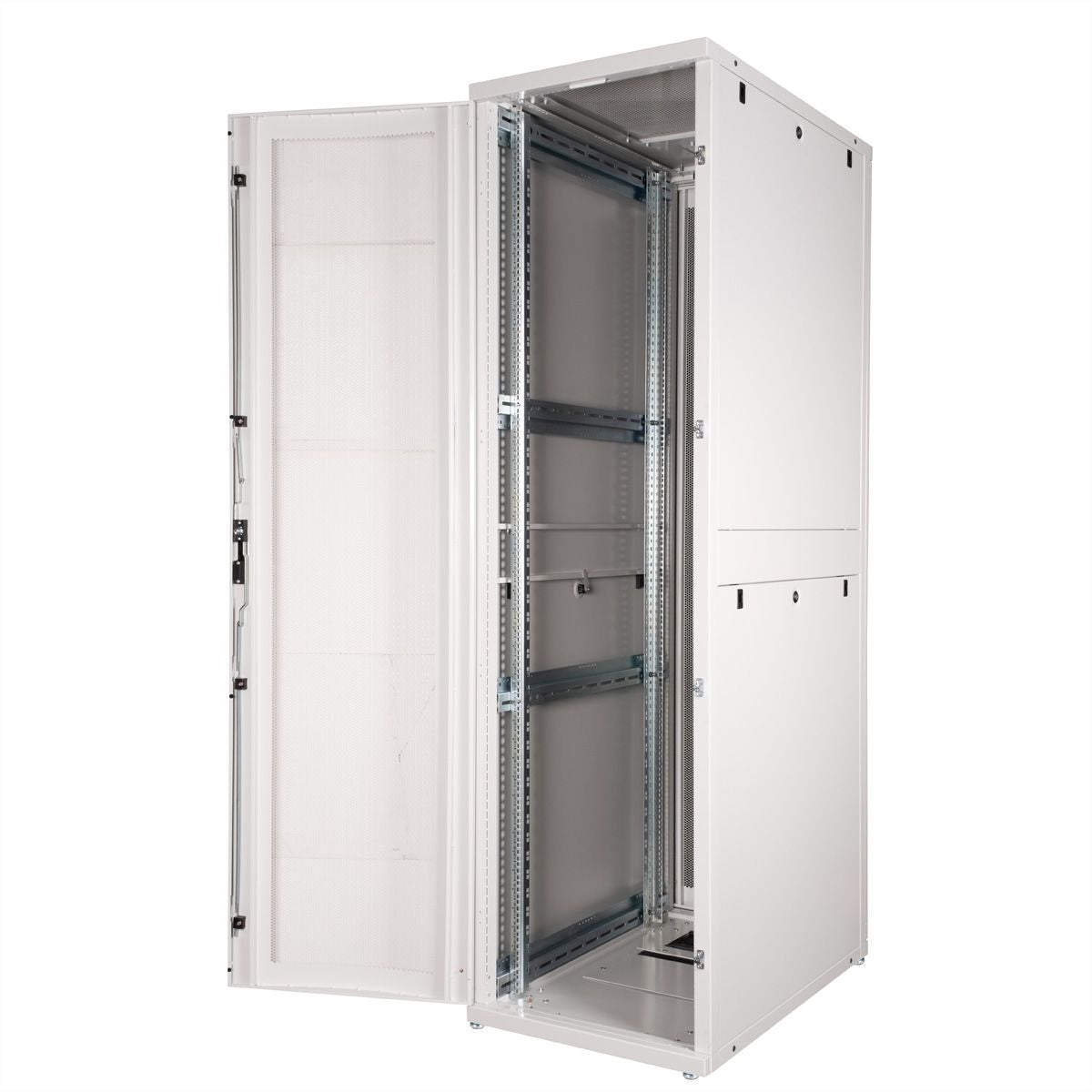 ROLINE Pro – 19" Netzwerkschrank 47U, IP20, abschliessbar, 600 × 1000 × 2194 mm, lichtgrau, Stahl