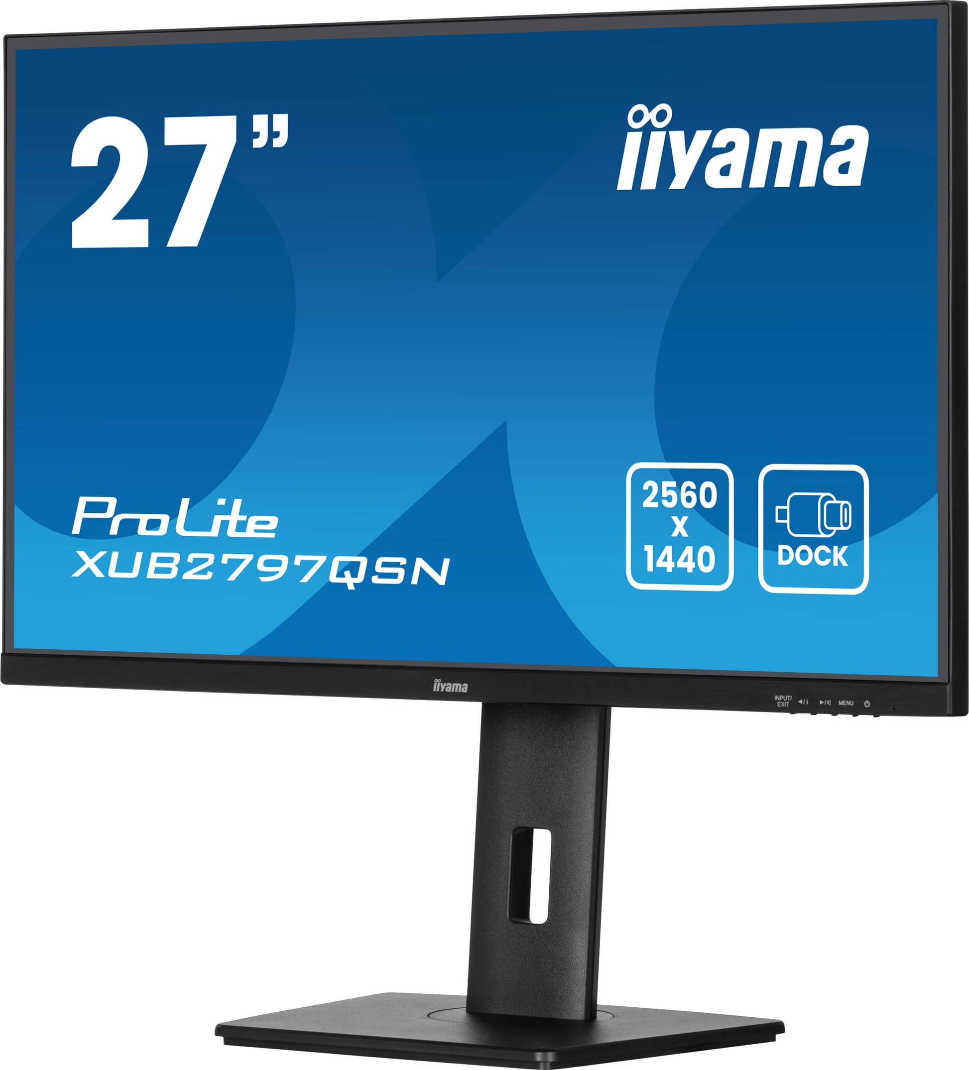 iiyama XUB2797QSN-B2 – Monitor, 27" 2560 × 1440 (WQHD), IPS, USB-C-Dock