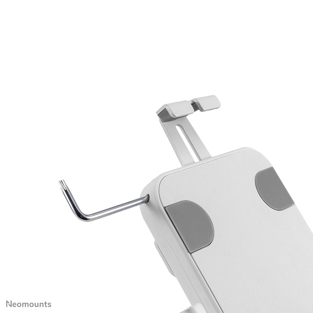 Neomounts Tablet-Tischhalterung – 7,9–11", abschliessbar – Weiss