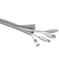 Microconnect Kabelschlauch mit Klettverschluss – Durchmesser 20–40 mm – 2 m – Silber