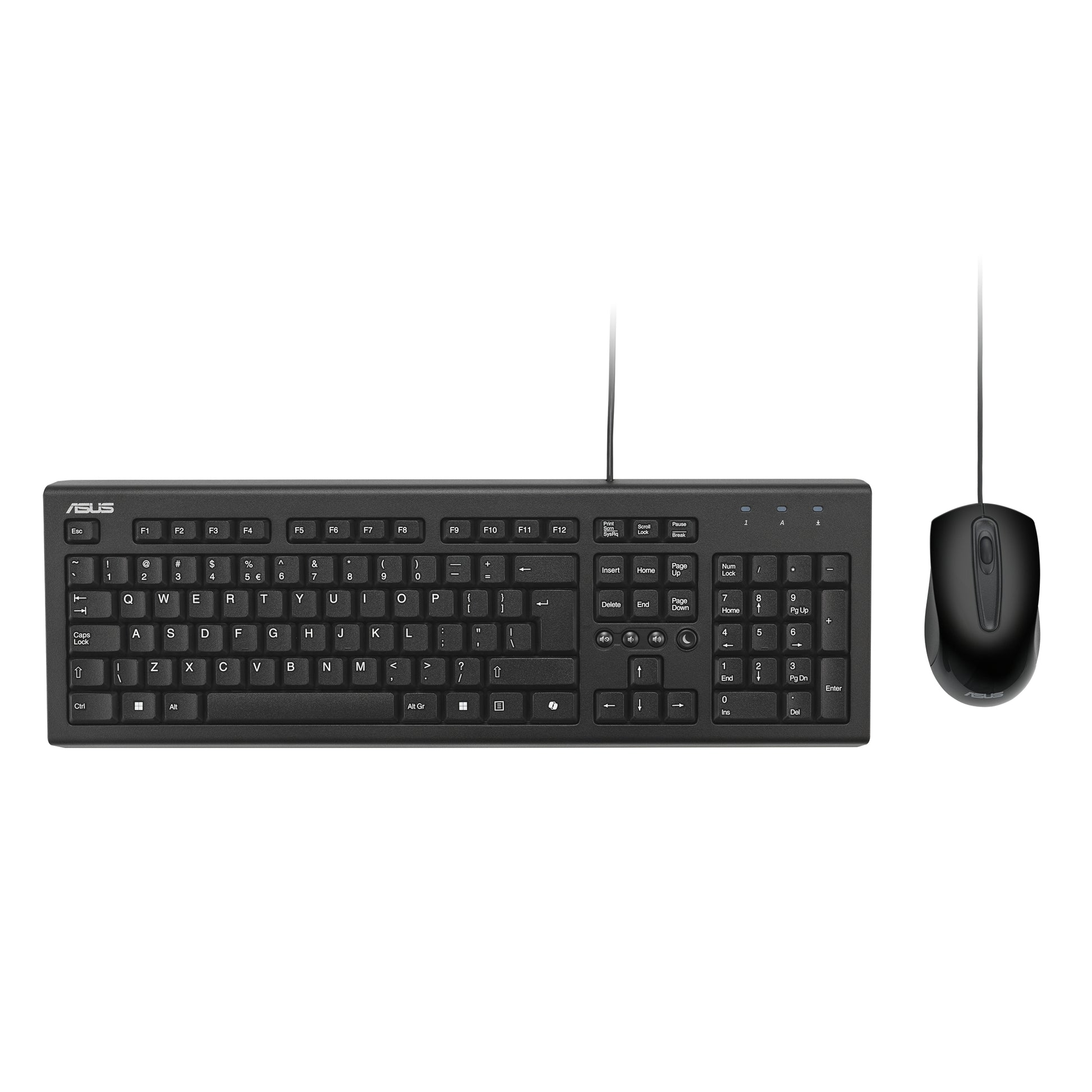 ASUS U2000 – Tastatur-Maus-Set – Mechanisch (Optisch) – Kabelgebunden USB – Schwarz