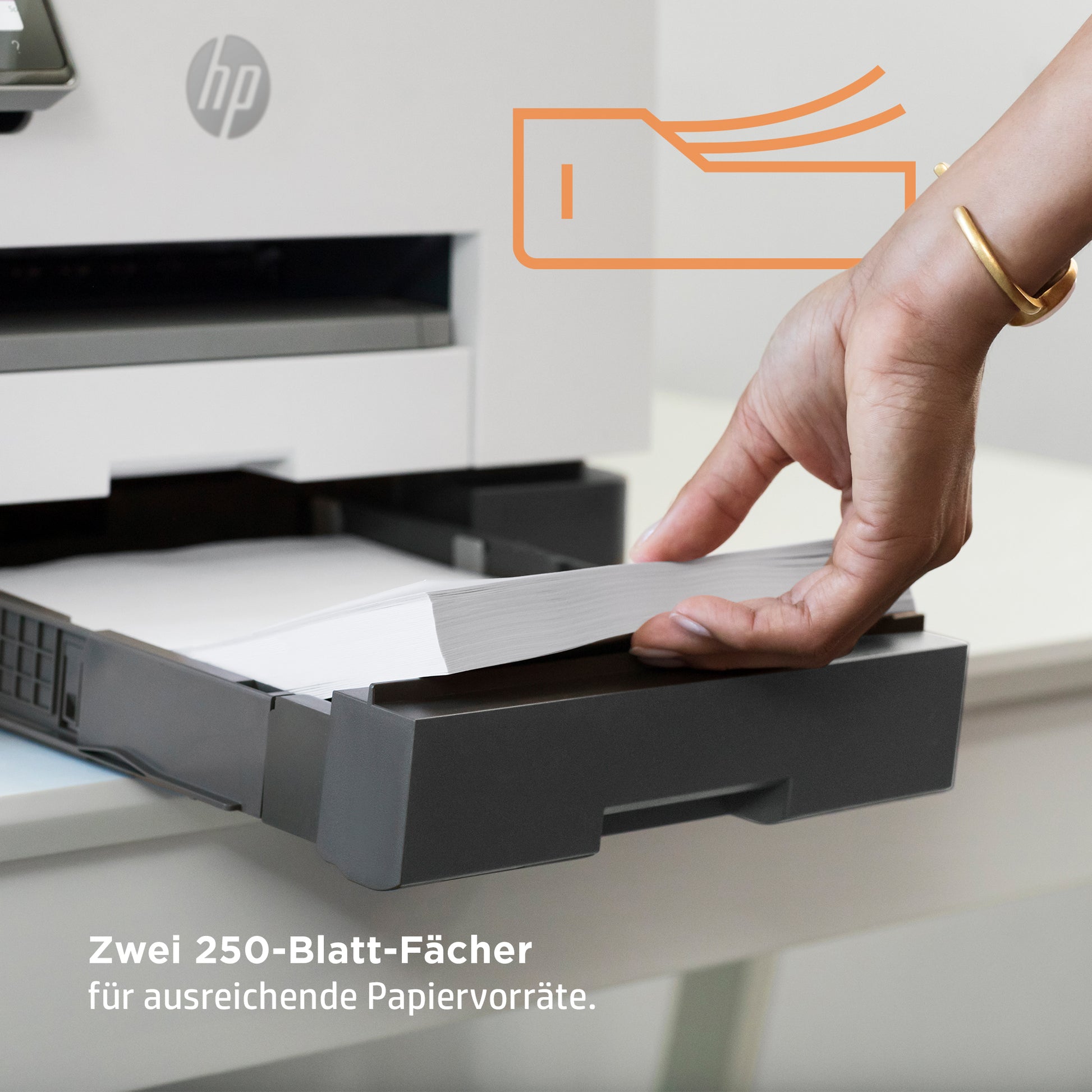 HP Officejet Pro 9022e – Farbiger Tintenstrahl-MFP A4, 4-in-1 – USB/WLAN – Duplex, ADF – 24 Seiten/Min. S/W