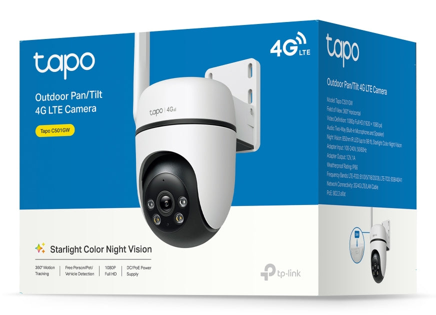 TP-Link TAPO C501GW IP-Sicherheitskamera – 1080p, 4G, IP66, Weiss