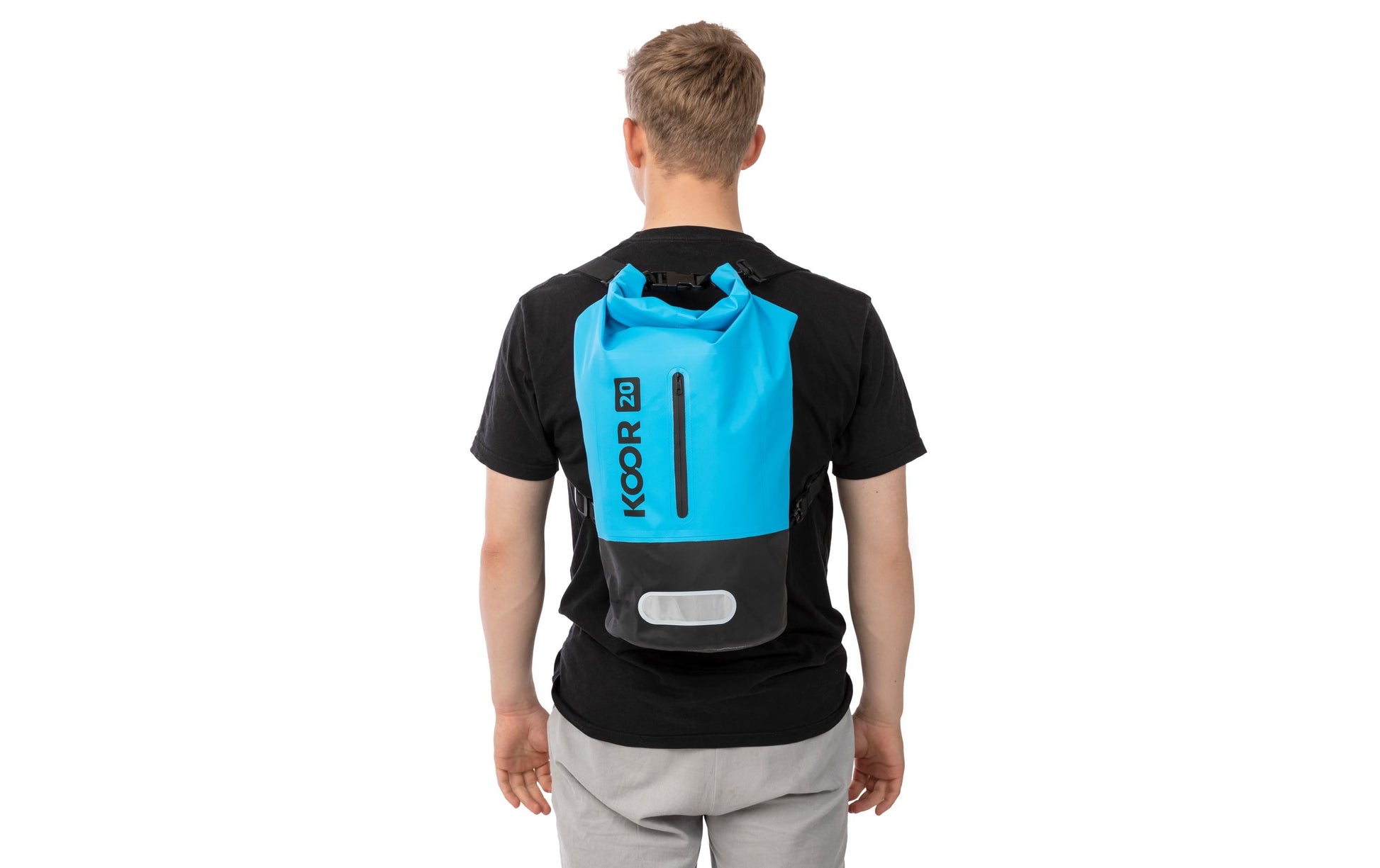 KOOR Sportrucksack – 20 l, wasserfest, PVC – Hellblau, 220 × 580 × 220 mm