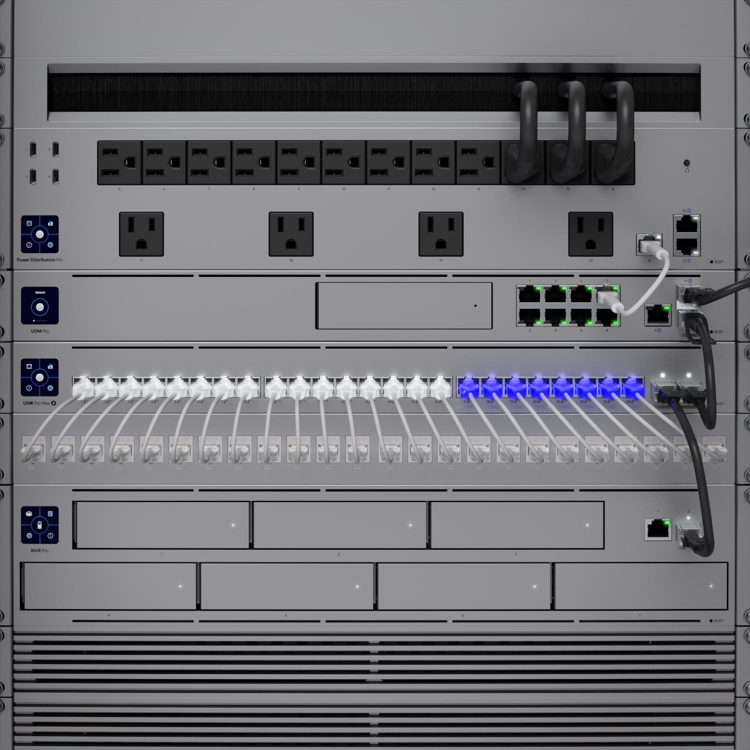 Ubiquiti USW-Pro-Max-24-PoE – Managed Switch – 24×2.5G, 2×SFP+, L3, PoE++ 400 W, 1U