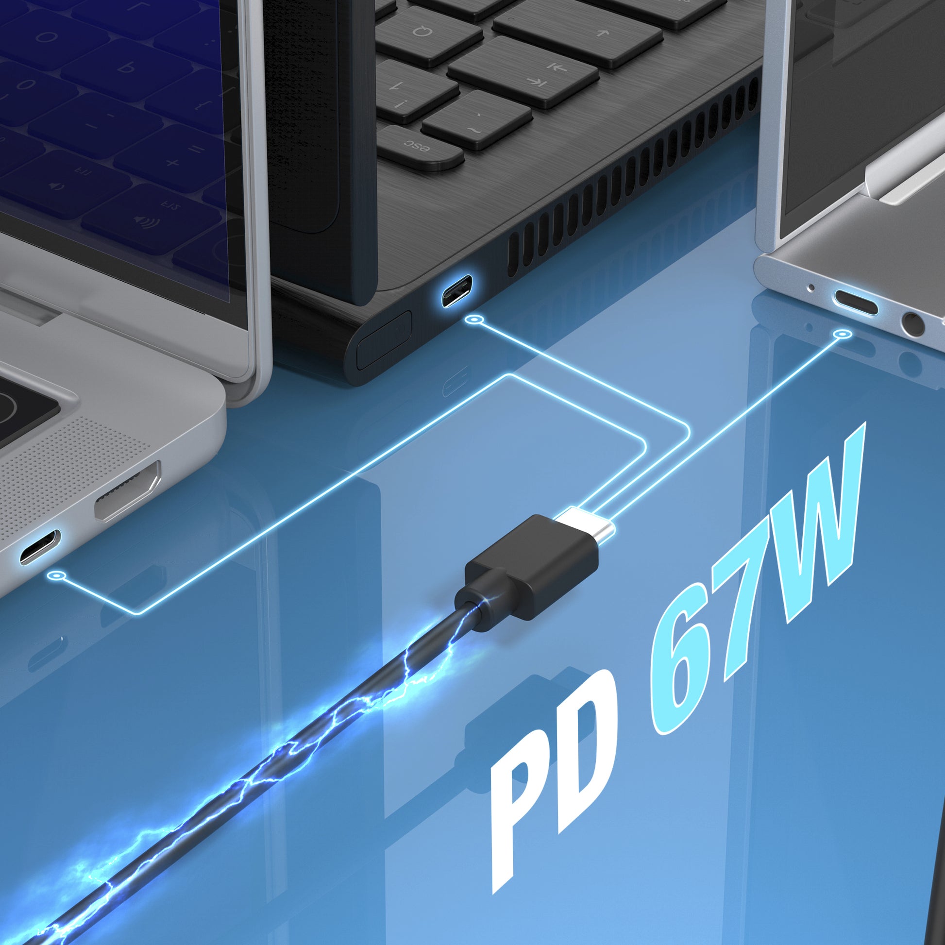 j5create Ladegerät – 67 W, 1× USB-C, PD, GaN