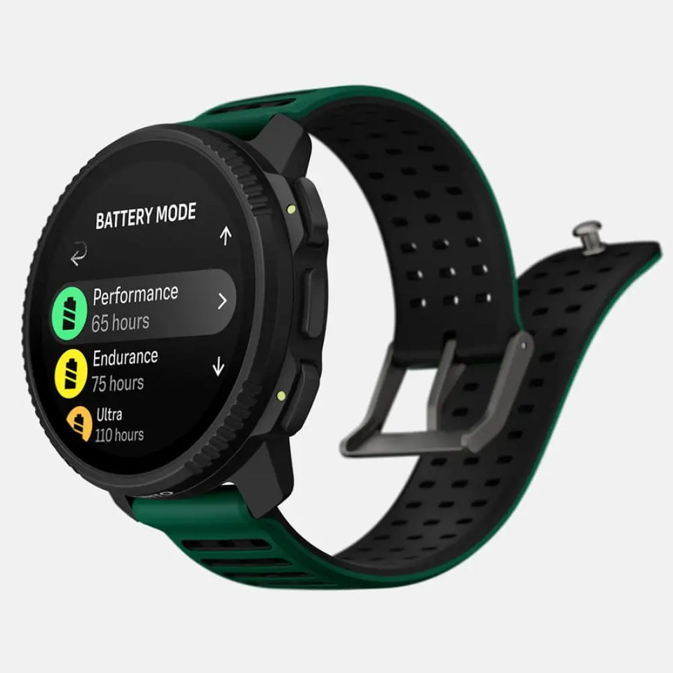 Suunto Vertical 2 49 mm GPS – Edelstahl, Schwarz, Sportarmband, Pine Green, 100 m, für Android, iOS