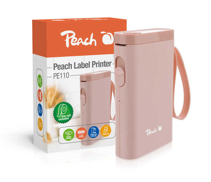 Peach LabelPrinter PE110 – USB, 1200 mAh Akku