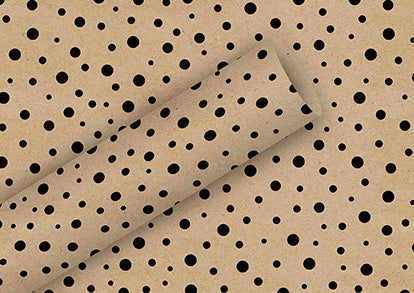 Braun + Company Geschenkpapier – Polka Dots – Kraftpapier – 700 × 2000 mm