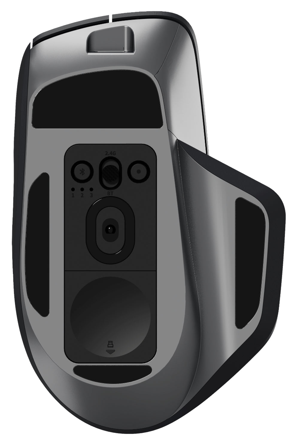 Rapoo MT760M – Gaming-Maus – Kabellos (Bluetooth/2,4 GHz), 4000 DPI, Rechts, Schwarz/Grau