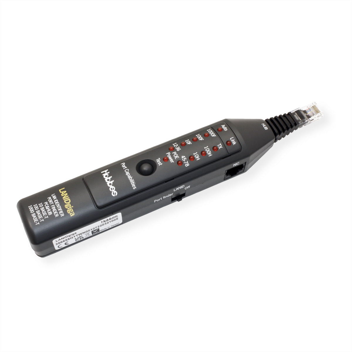 HOBBES LAN ID Giga – Netzwerk-Kabeltester – RJ45, PoE, LED-Anzeige