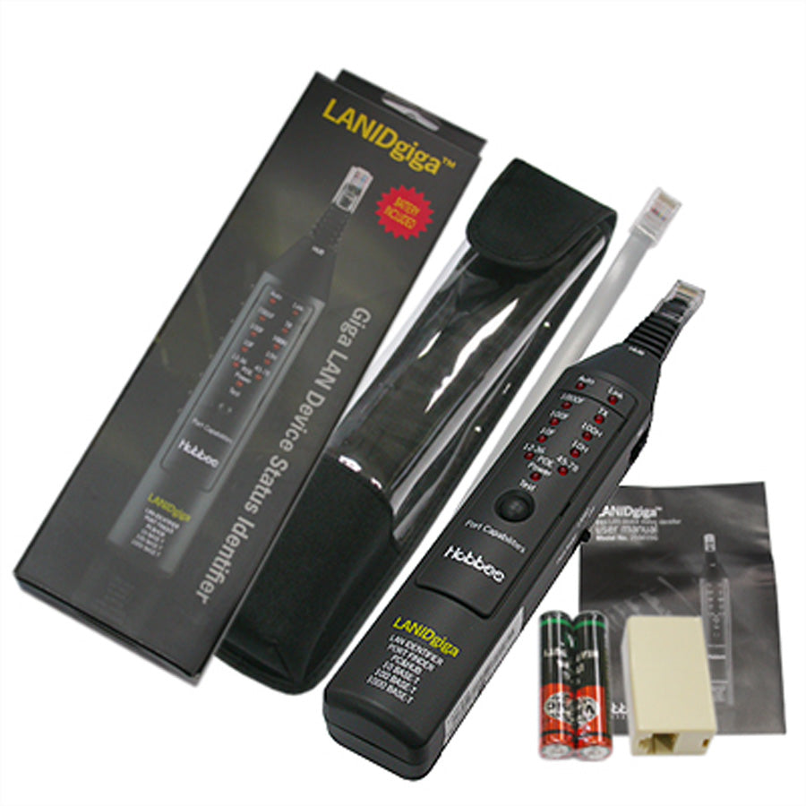 HOBBES LAN ID Giga – Netzwerk-Kabeltester – RJ45, PoE, LED-Anzeige