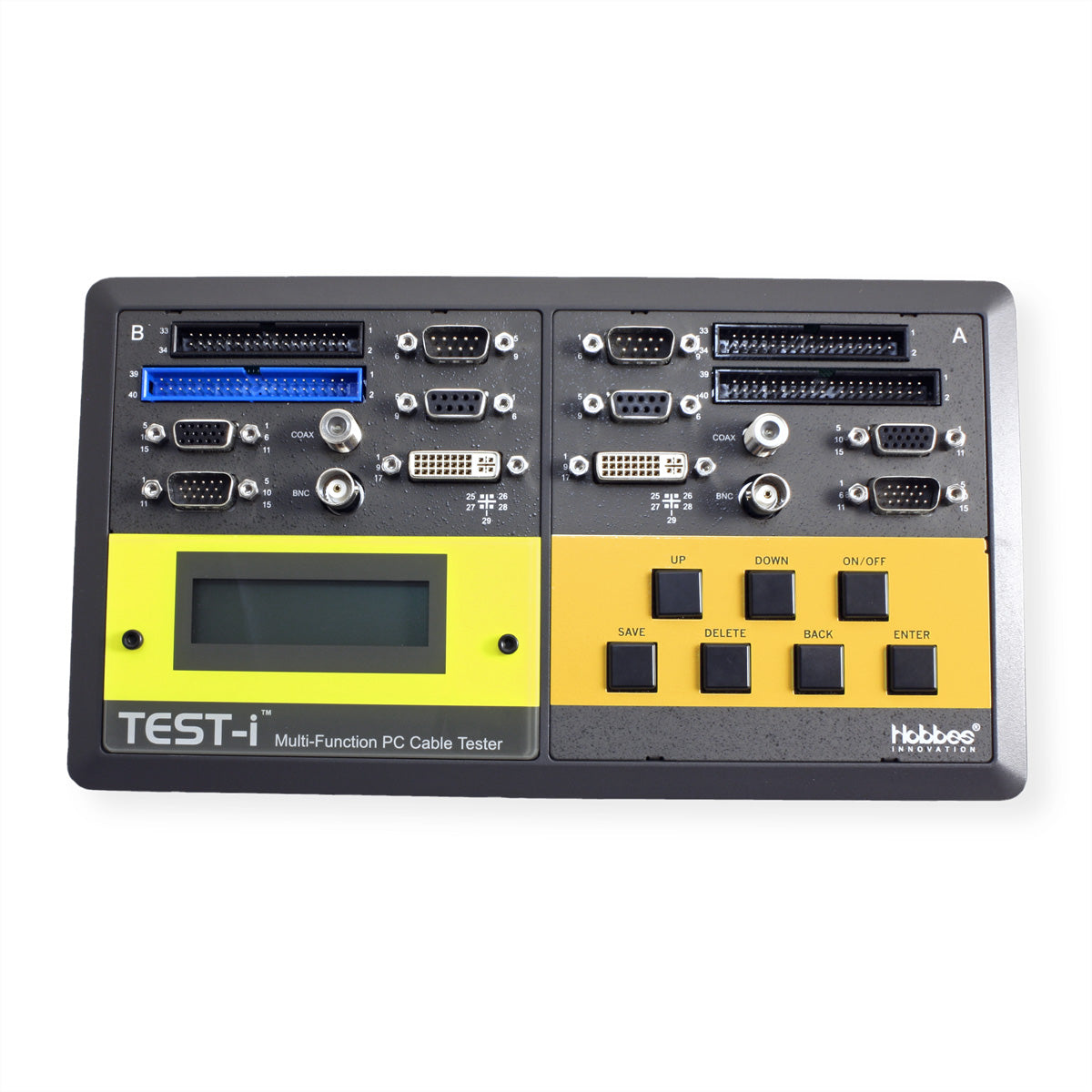 HOBBES TEST-i – Netzwerk-Kabeltester – RJ45/BNC/USB, LCD