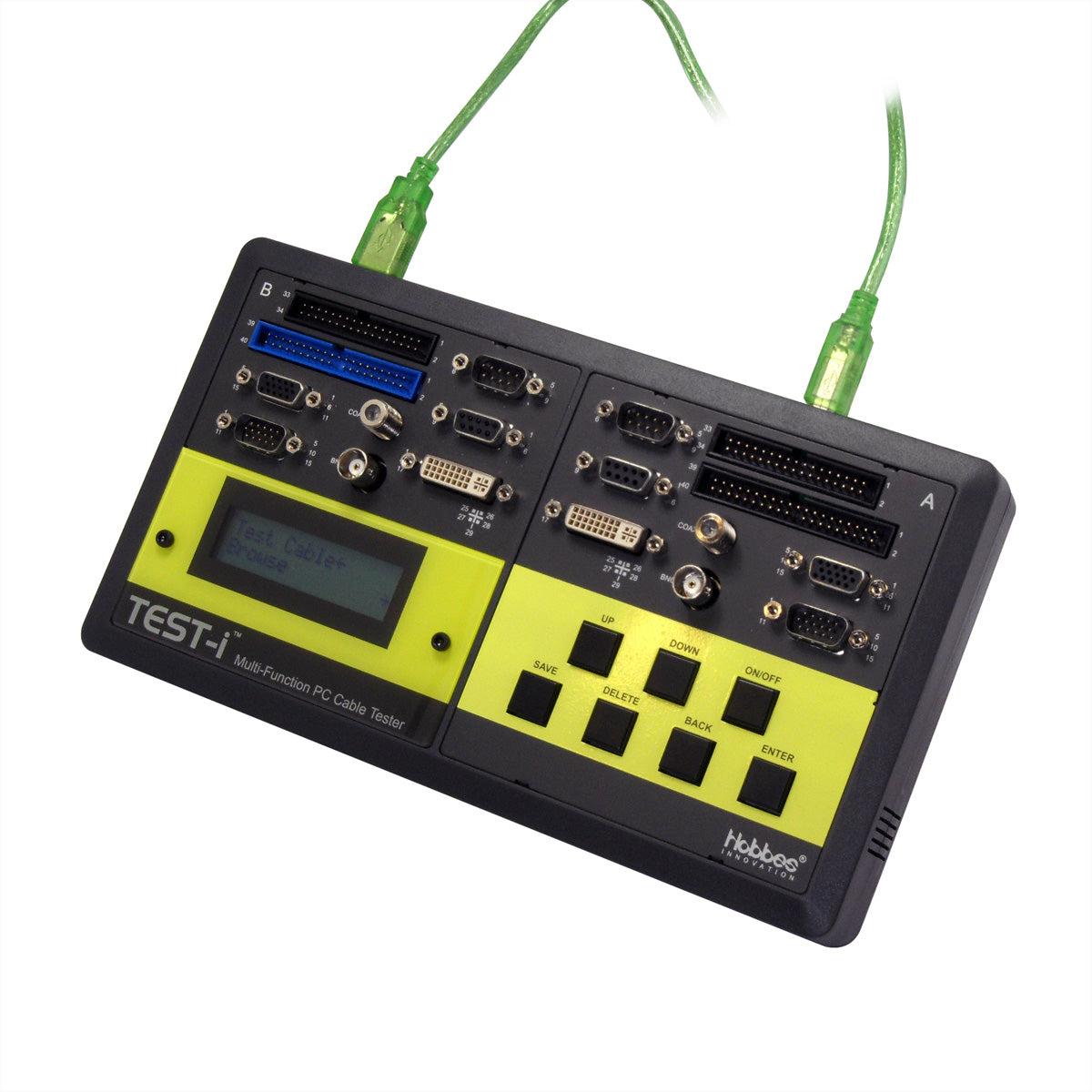 HOBBES TEST-i – Netzwerk-Kabeltester – RJ45/BNC/USB, LCD