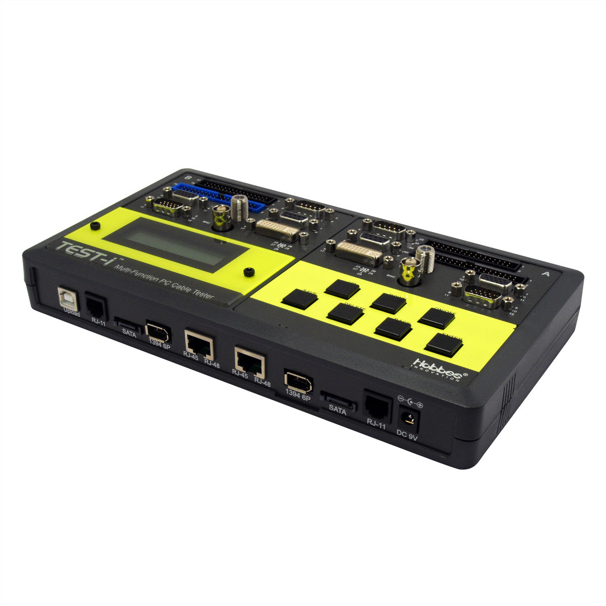 HOBBES TEST-i – Netzwerk-Kabeltester – RJ45/BNC/USB, LCD