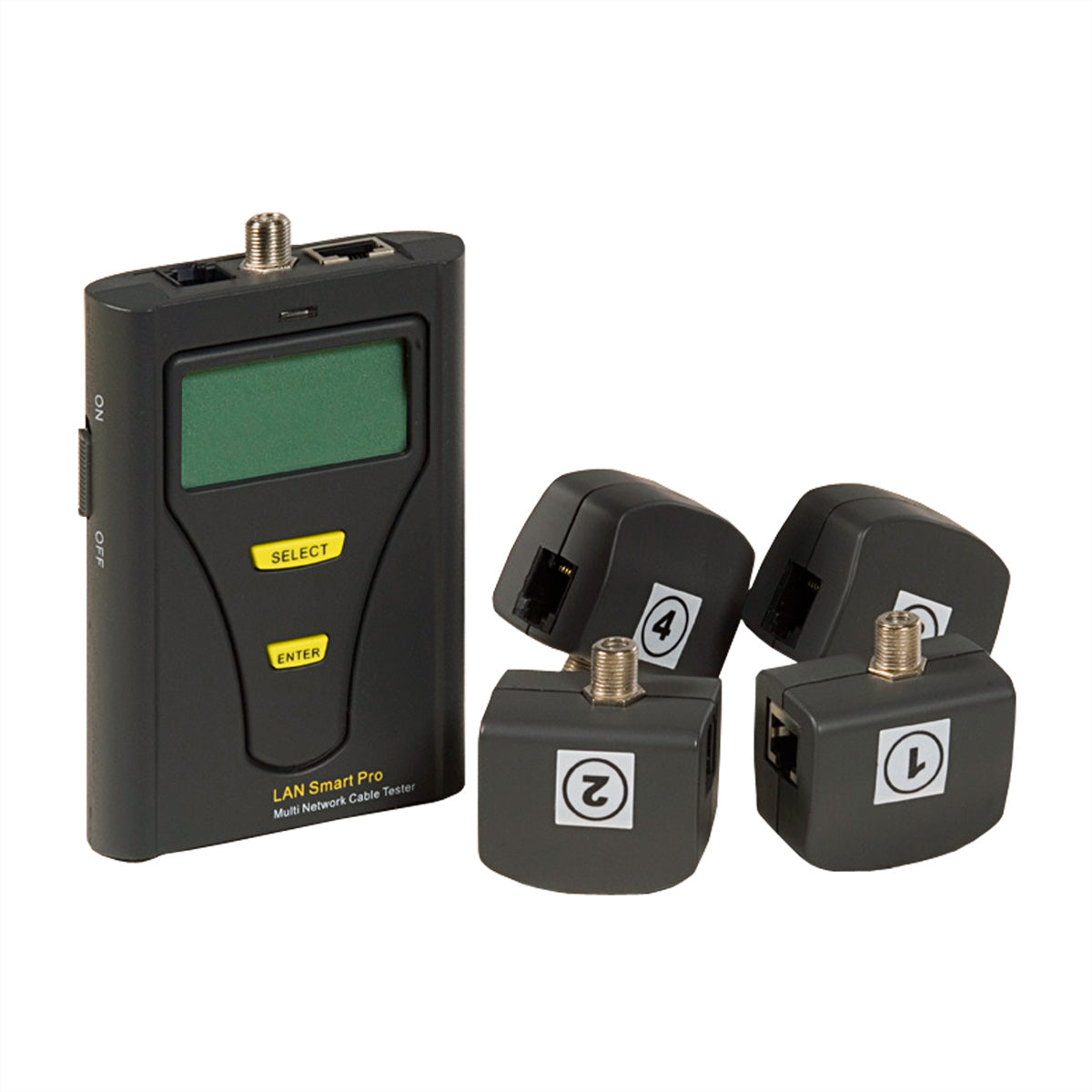 HOBBES LANsmart Pro – Netzwerkkabel-Tester – RJ45/RJ11, Koax/Telefonkabel, LCD, für Cat5/Cat5e/Cat6