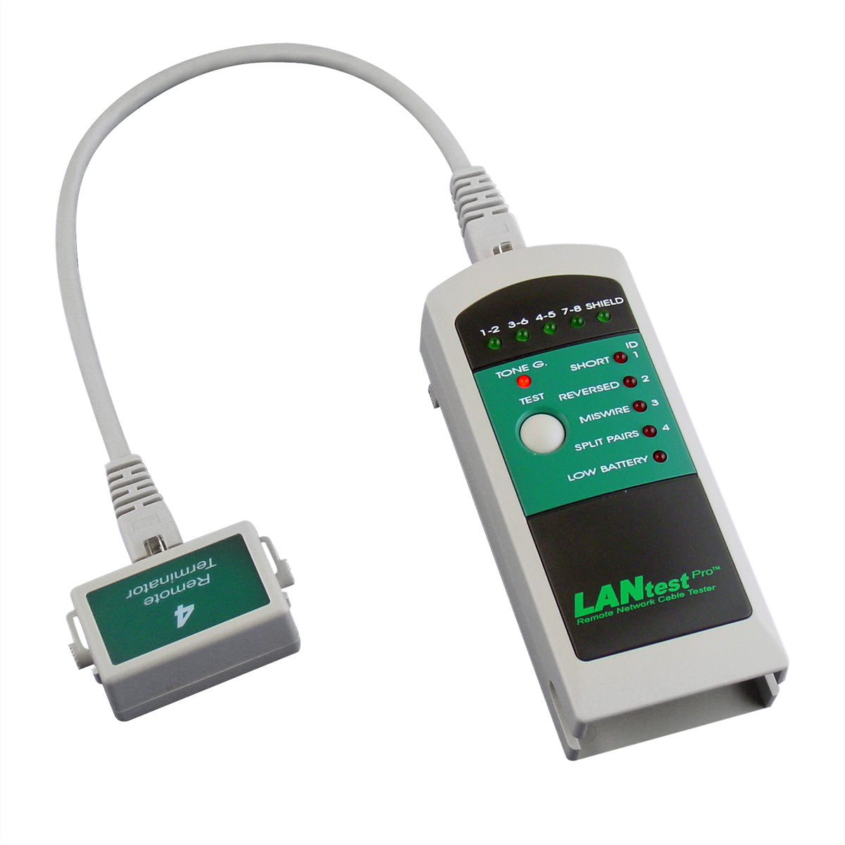 HOBBES LANtest Pro – Netzwerk-Kabeltester – RJ45, inkl. 4 Remote-Einheiten, LED-Anzeige