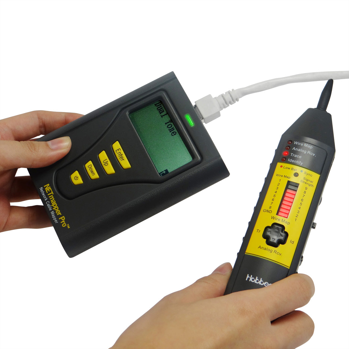 HOBBES NETmapper Pro – Netzwerk-Kabeltester – RJ45, PoE, LCD