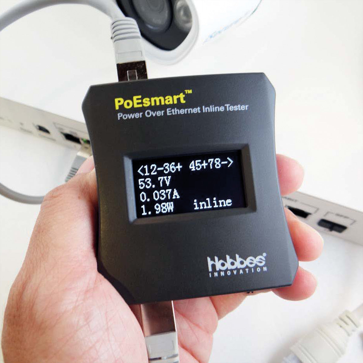 HOBBES PoEsmart – Netzwerk-Kabeltester – RJ45, PoE, OLED