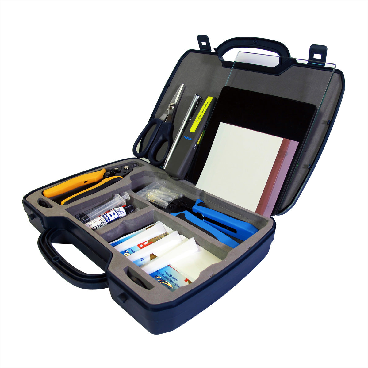 HOBBES LWL-Werkzeugsatz – inkl. FC-2005 Fiber Checker Pro, Crimpzange (HT-225H), Abisolierzange (HT-223H)
