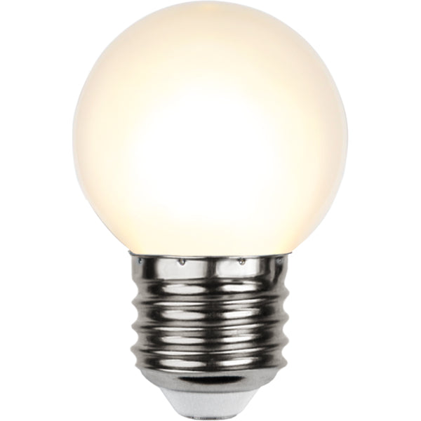Star Trading LED-Leuchtmittel E27 (G45) – 15 lm, 1 W, Warmweiss 2700 K – IP20 – 10 Stk. – Weiss, Kunststoff