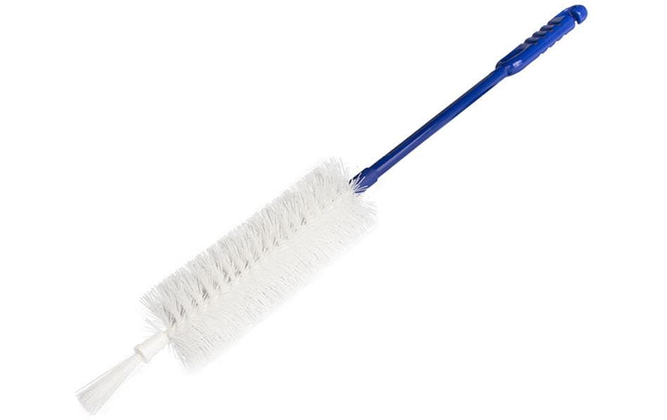 Edi Baur Flaschenbürste – Polypropylen (PP), Kunststoffborsten, Weiss/Blau, spülmaschinenfest