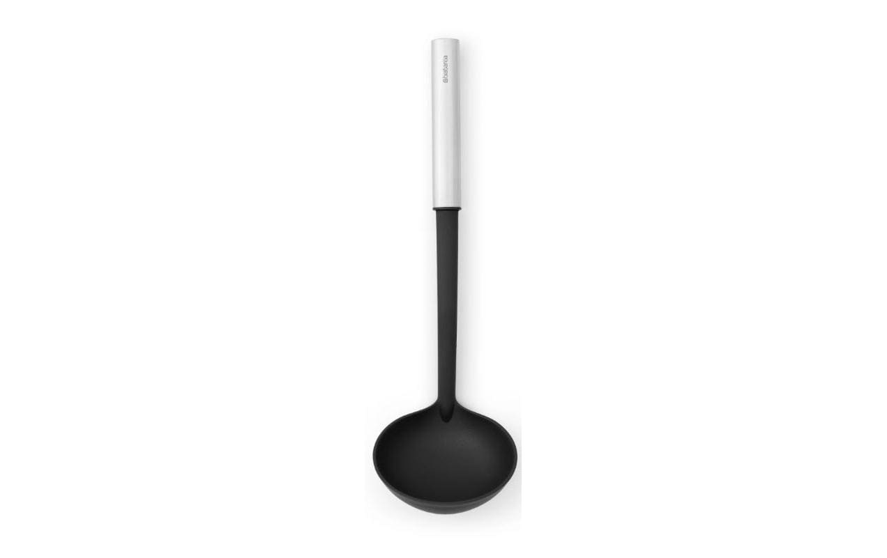 Brabantia Schöpflöffel 33,5 cm, Kunststoff, Schwarz/Silber, Spülmaschinenfest