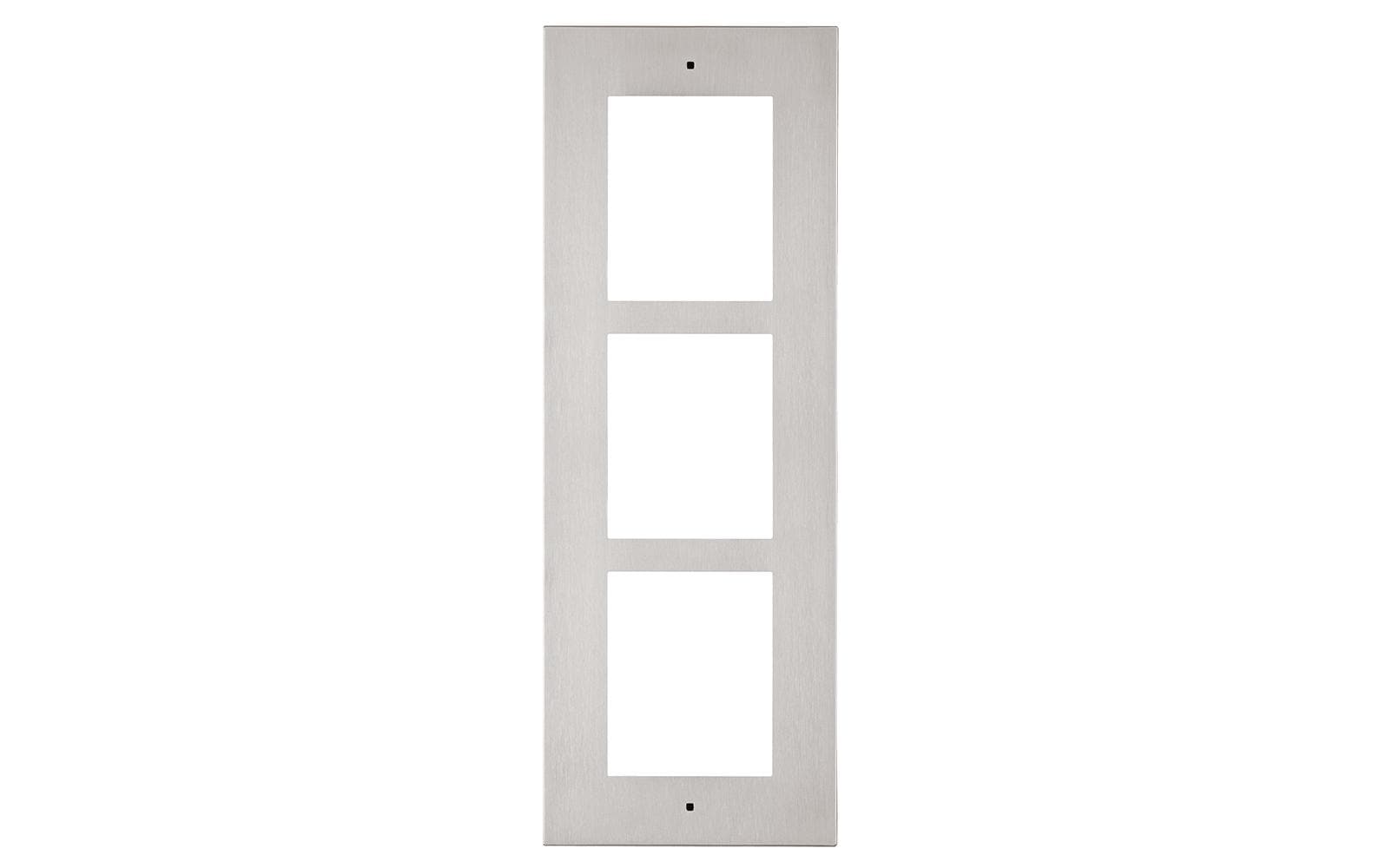 2N Montagerahmen – 130×5×361 mm, 3 Module, Silber, für 2N IP Verso, 2N LTE Verso, 2N Helios IP Verso