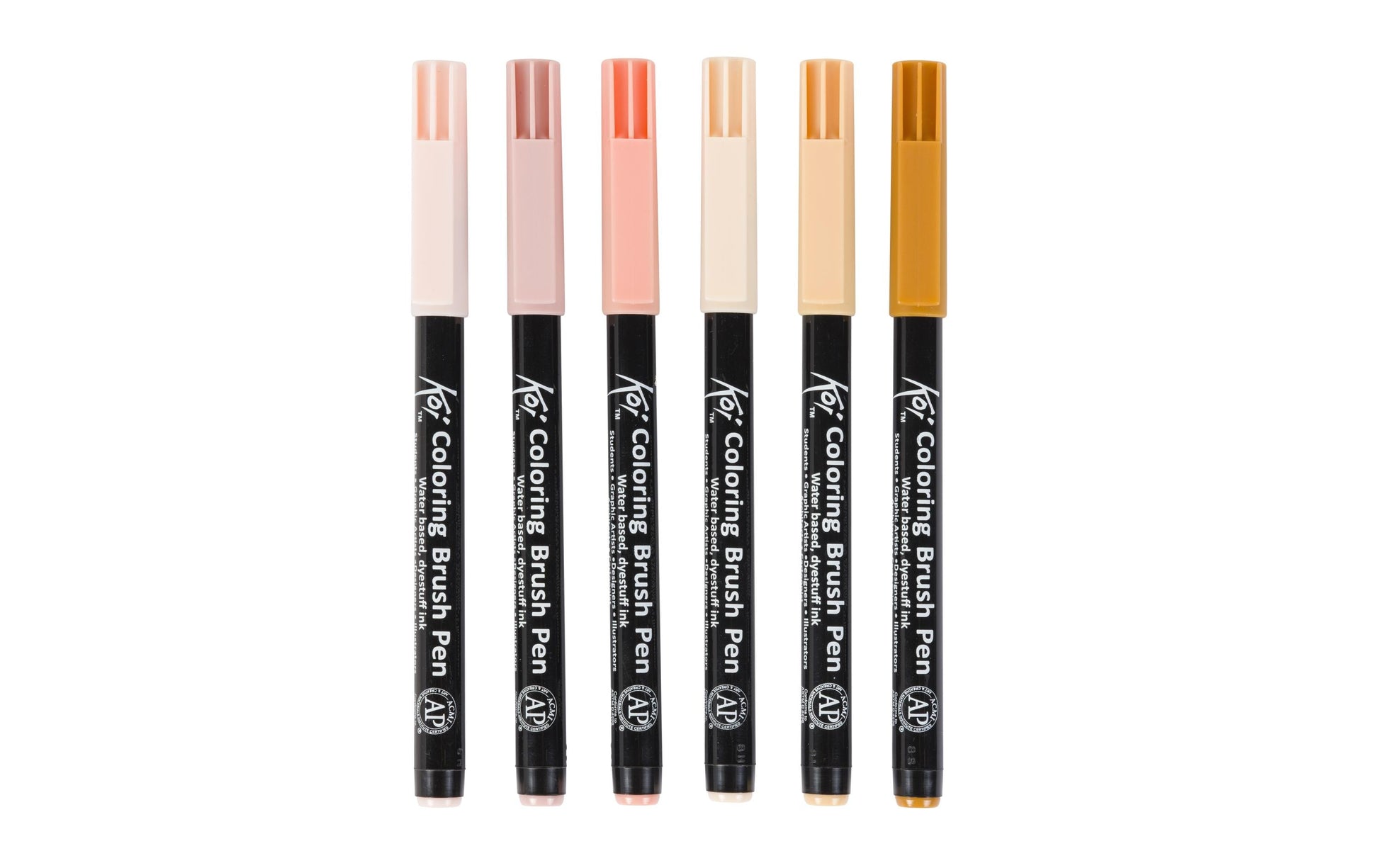 Sakura Koi Brush Pens, Manga – Pinselspitze, 6 Farben