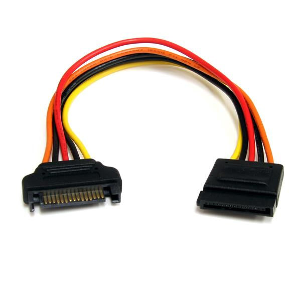 StarTech.com SATA-Stromverlängerung Stromkabel – SATA Power (M)–SATA Power (F), 0,2 m, mehrfarbig