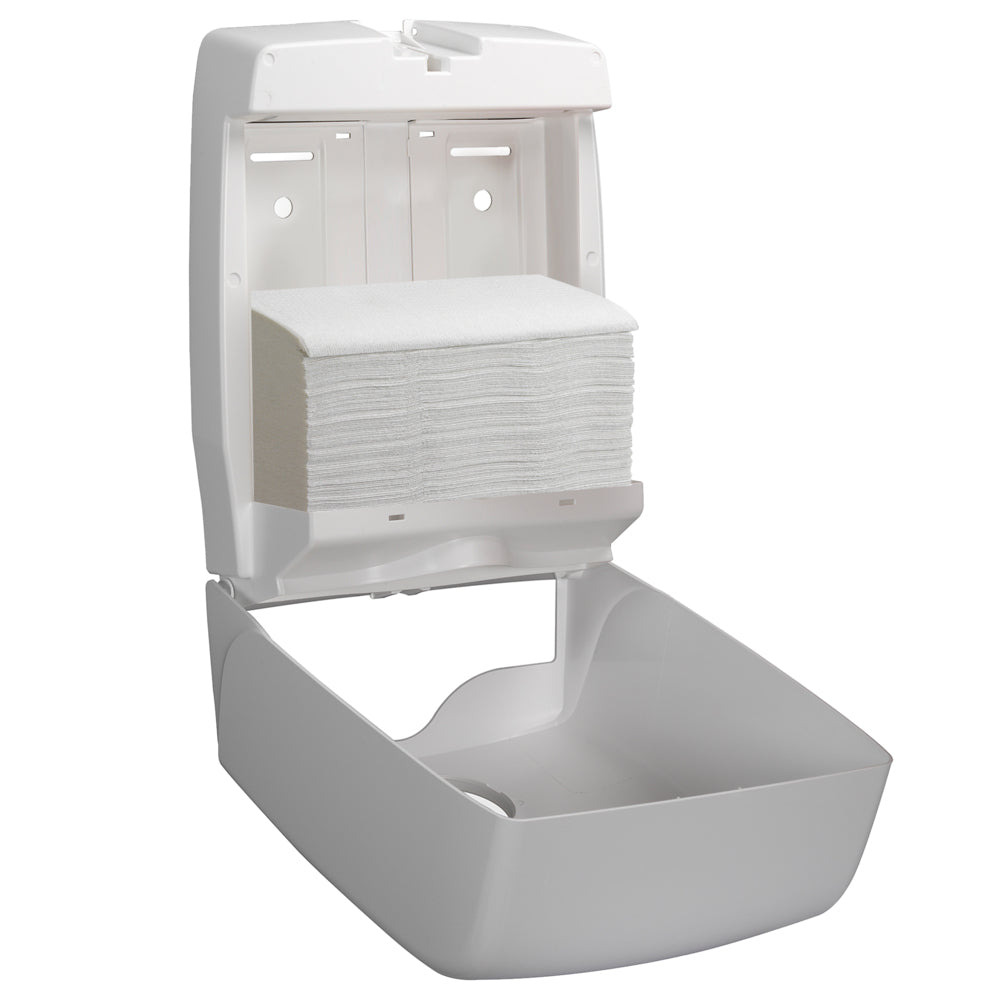 Kleenex Falthandtücher W-Falz – 2-lagig, weiss – 215 × 318 mm – Karton 15 × 124 Blatt – EU Ecolabel, FSC