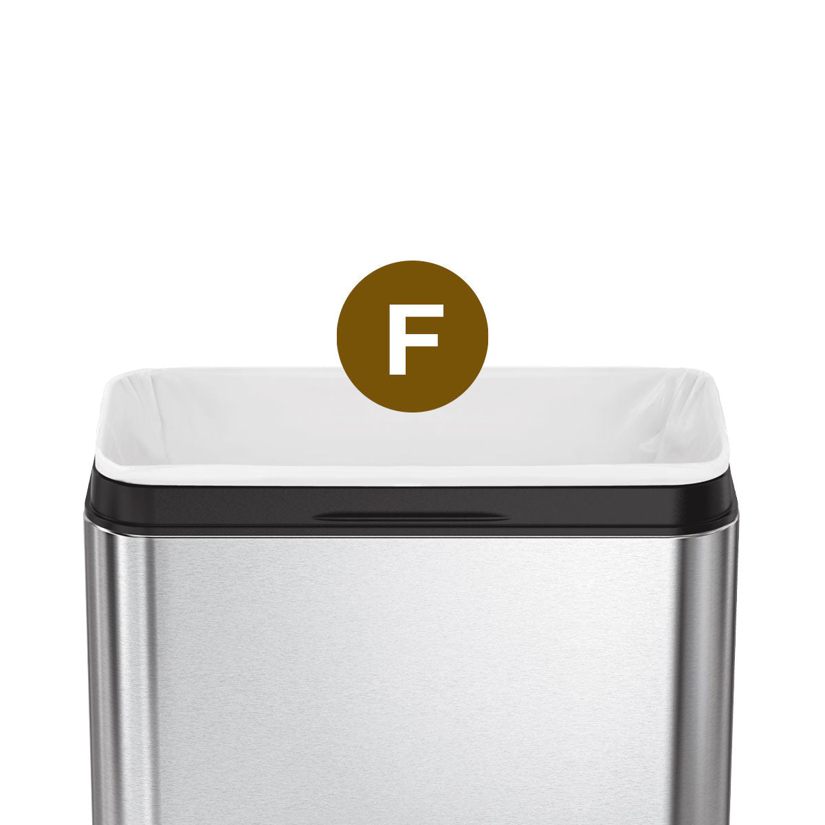 simplehuman Kehrichtsack für Code F – 30 l, mit Zugband, PE, weiss, 508 × 553 mm, 100 Stk