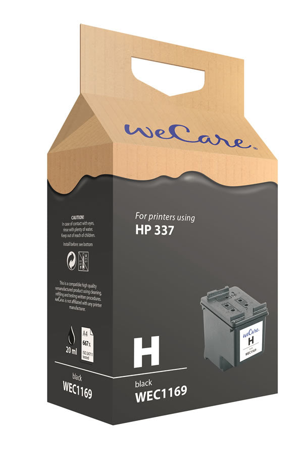 Wecare 337 Schwarz Tintenpatrone (Kompatibel) – 350 Seiten – für HP Photosmart 8050 – C9364EE