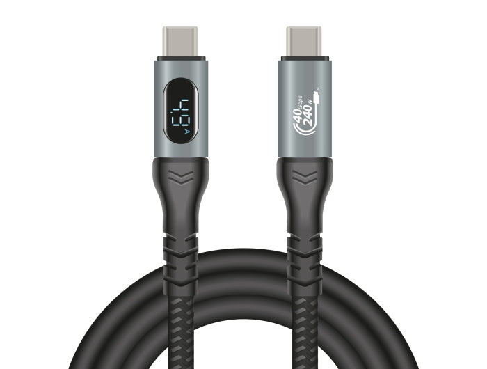 DeLOCK USB-Kabel – USB-C auf USB-C – USB4 40 Gbit/s – 1 m – PD 240 W – 8K/60, DP 1.4a