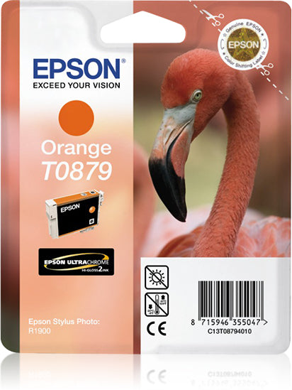 Epson Tintenpatrone T0879, Orange, 1'215 Seiten – für Epson-Drucker