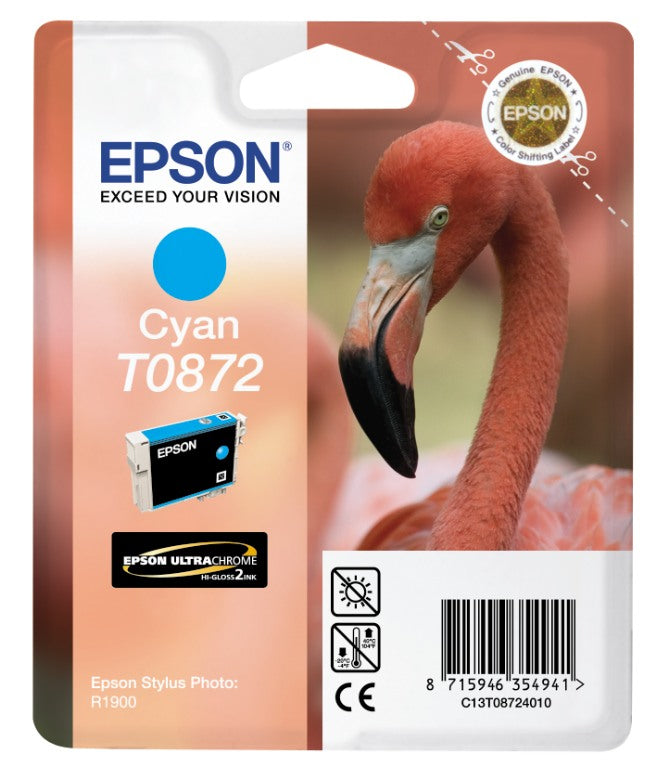 Epson Tintenpatrone T0872, cyan – für Tintenstrahldrucker, Multifunktionsgeräte