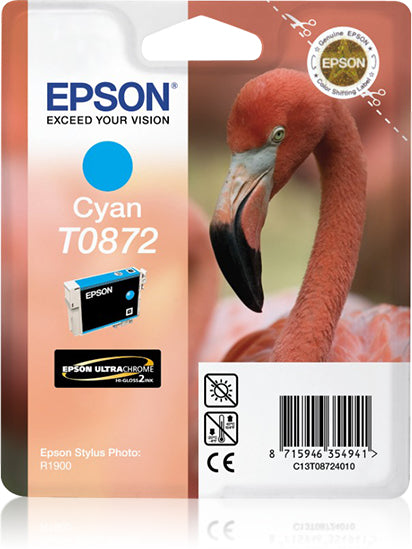 Epson Tintenpatrone T0872, cyan – für Tintenstrahldrucker, Multifunktionsgeräte