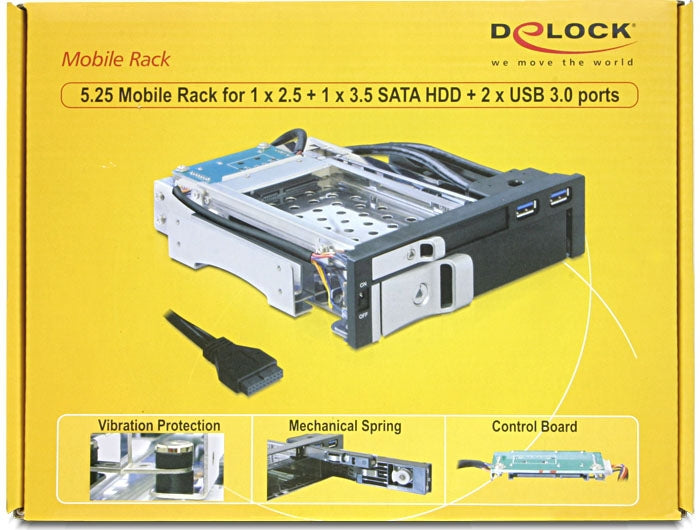 DeLOCK 47209 – 2-Bay Einbausatz für 2,5"/3,5" HDD, SATA